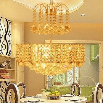 

LED 110-220V European Contemporary Contracted Pendant Lights Sitting Room Dining-room Bedroom Lighting Crystal Pendant Lamps
