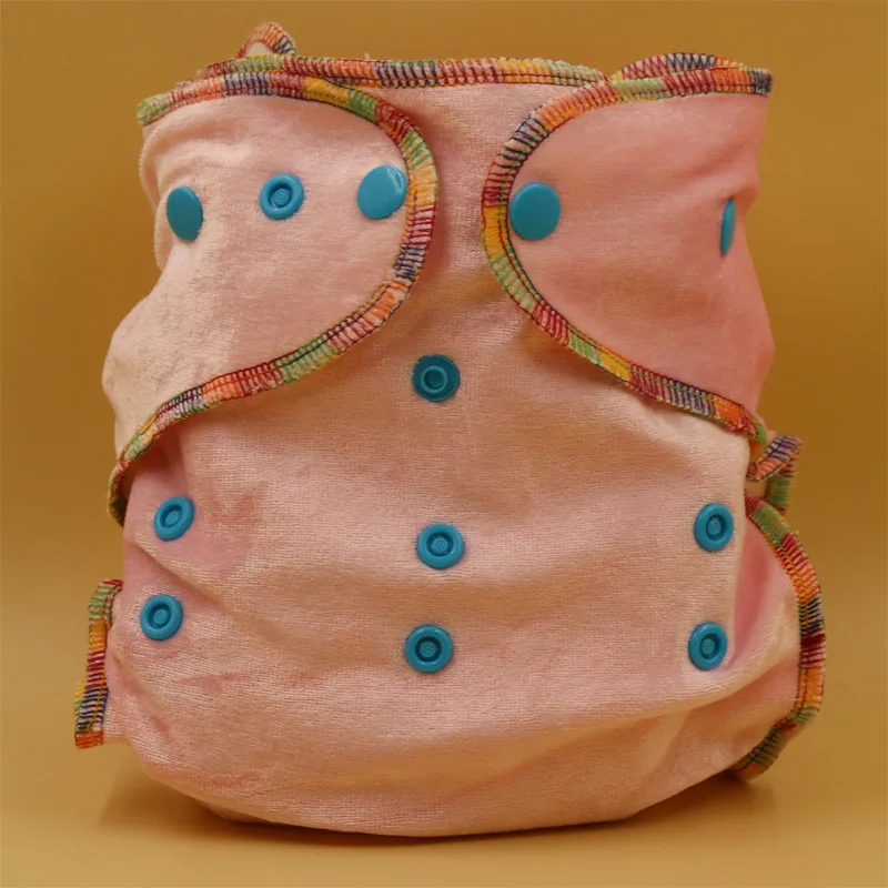 

pororo baby fitted reusable diaper organic bamboo cotton diapers with 2 inserts one size fits all
