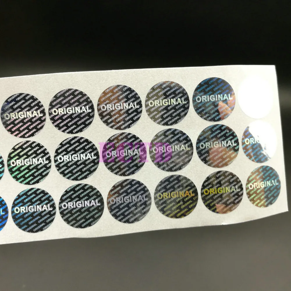 

BEST PRICE 500PCS Laser Hologram ORIGINAL Sticker 15mm Round Security Tamper Evident Warranty Anti-fake Stickers