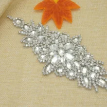 Shidianyi Стразы и аппликация из жемчужного бисера свадебный пояс повязка на голову аппликация мотивы Диаманте Wedding-RA004-C0513