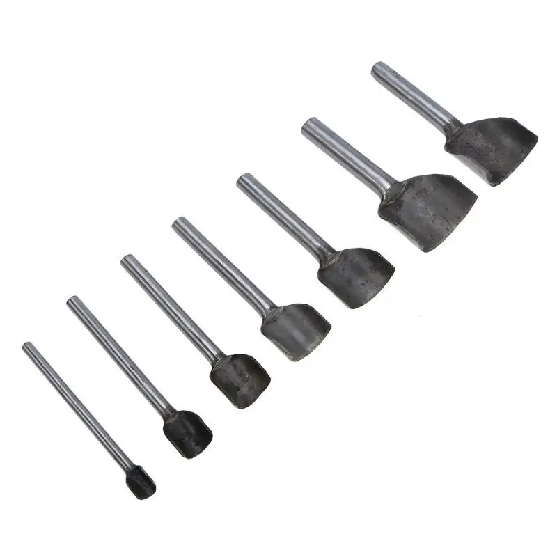 

7pcs/set 10-40mm Leather Punching Tool DIY Craft Belt Wallet Edge Trimming Useful Tool Half-Round Cutter Punch Strap Tools