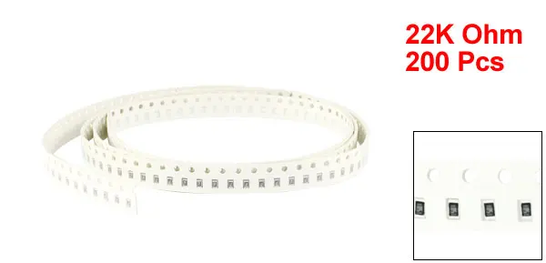 200Pcs 1206 22 Ohm 1/4Watt SMD SMT Flexible Chip Resistors Strips
