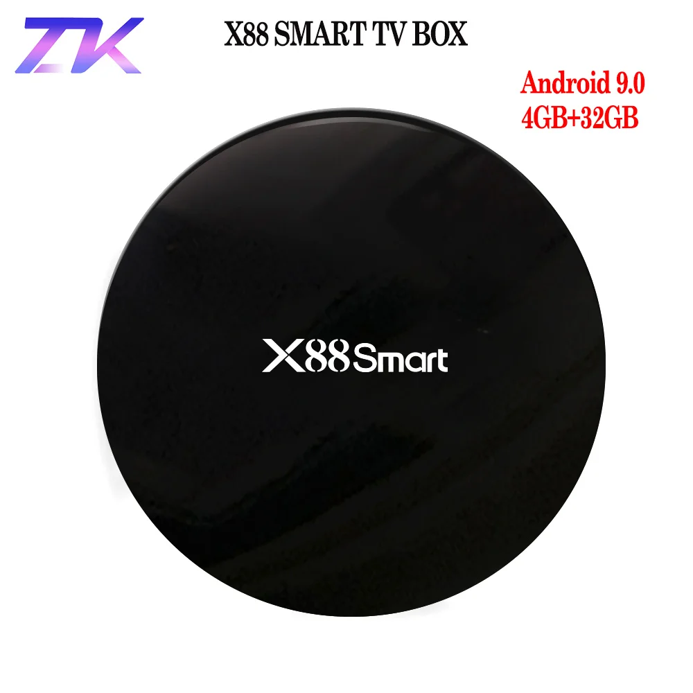 

X88 SMART Android 9.0 OS TV Box Rockchip RK3328 Quad-core 4GB RAM 32GB ROM 4K 2.4GHz WIFI Bluetooth H.265/H.264 Set-top Box