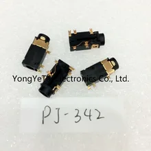 PJ-342 4,5 толщина 3,5 разъем для наушников аудиоразъем 3,5 мм Диаметр позолоченный 6-pin SMD