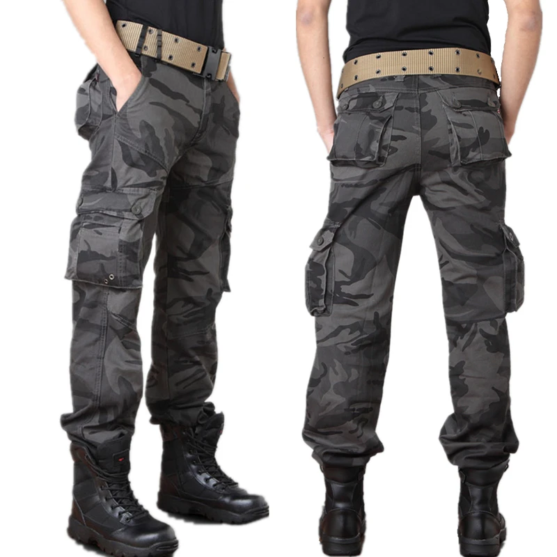 

City Tactical Cargo Pants Men Combat Military Pants Cotton Many Pockets Stretch Flexible Mans Casual Army Style baggy Trousers