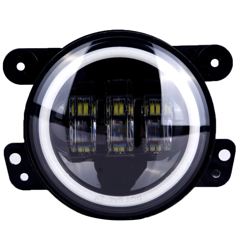 Для Jeep Wrangler JK Led Противотуманные фары лампы объектив 4 дюймов круглые