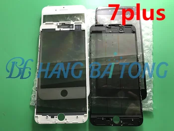 

100pcs Original Cold Press Replacement LCD Front Touch Screen Glass Outer Lens with frame OCA+Polarized film for iphone 7 plus