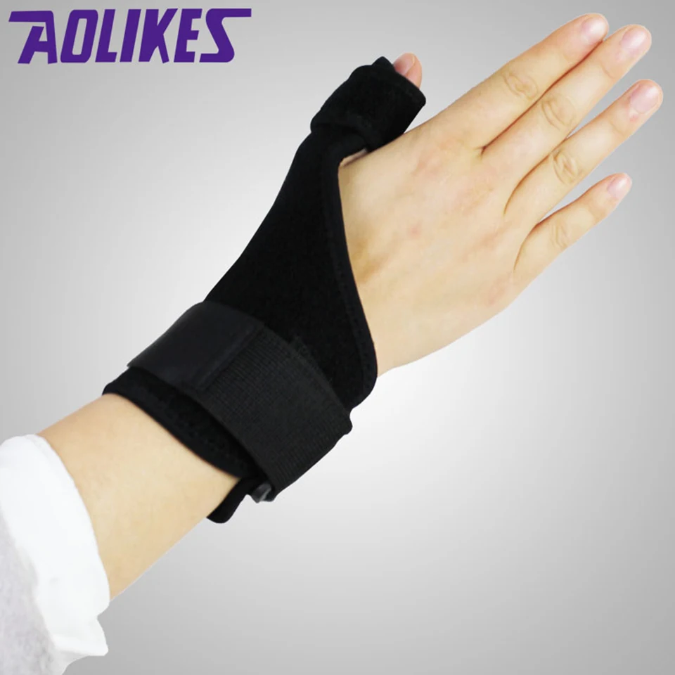 AOLIKES 1PCS Elastic Thumb Wristband Spring Steel Wrap Hand Palm Wrist Brace Right or Left Hand Support Corrector Bandage