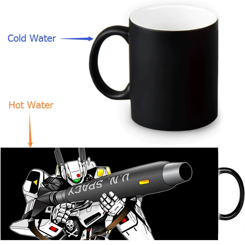 

Robotech magic color changing coffee tea milk mug mugs funny novelty travel custom morphing mugs 12 OZ/350ml