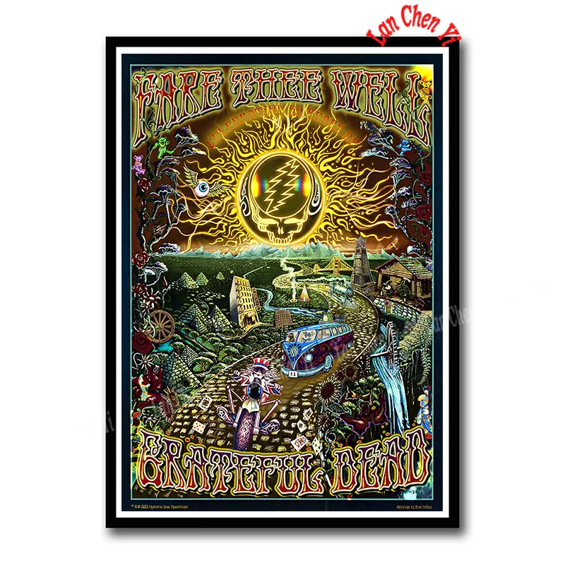 The Grateful Dead рок-музыка с покрытием бумажные плакаты настенные стикеры домашний Декор постер для бара/кафе 42*30 см