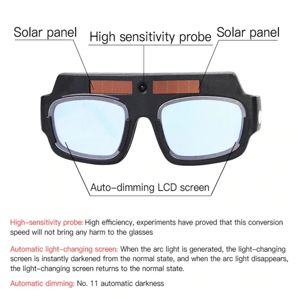 Auto Darkening Solar Lens Filter Lens Welding Helmet Mask Welder Goggles