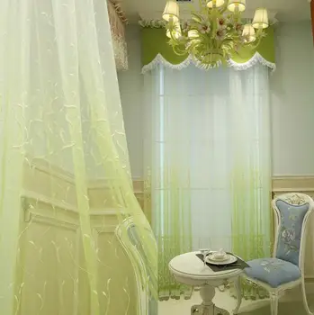 

Modern Gradient color Tulle Curtains Curtains for Living Room Transparent Tulle Curtains Window Drapes Sheer for the Bedroom