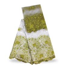 Элегантный 5 ярдов Африканский Базен Riche ткань с 2 ярдов африканская чистая кружева для блузки высокое качество Базен Riche кружевная ткань B1701604