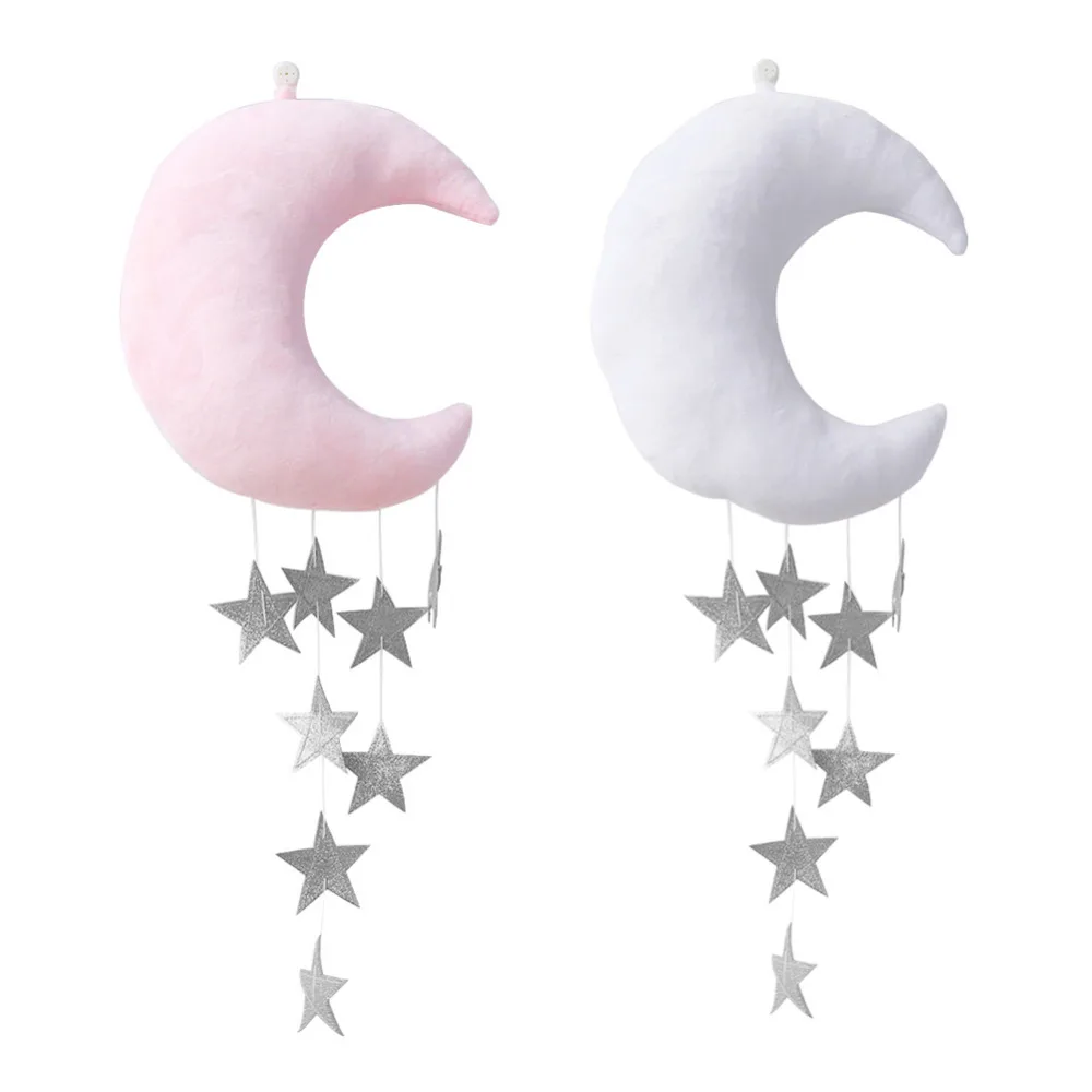 

Moon Stars Plush Toys Wall Hanging Decorations Toy for Baby Kids