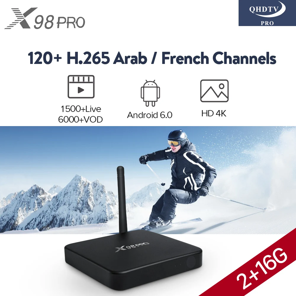 

Abonnement IPTV French QHDTV PRO Account IP TV Subscription 1 Year X98 Pro Smart TV Box IPTV Europe Dutch Arabic French IPTV Box