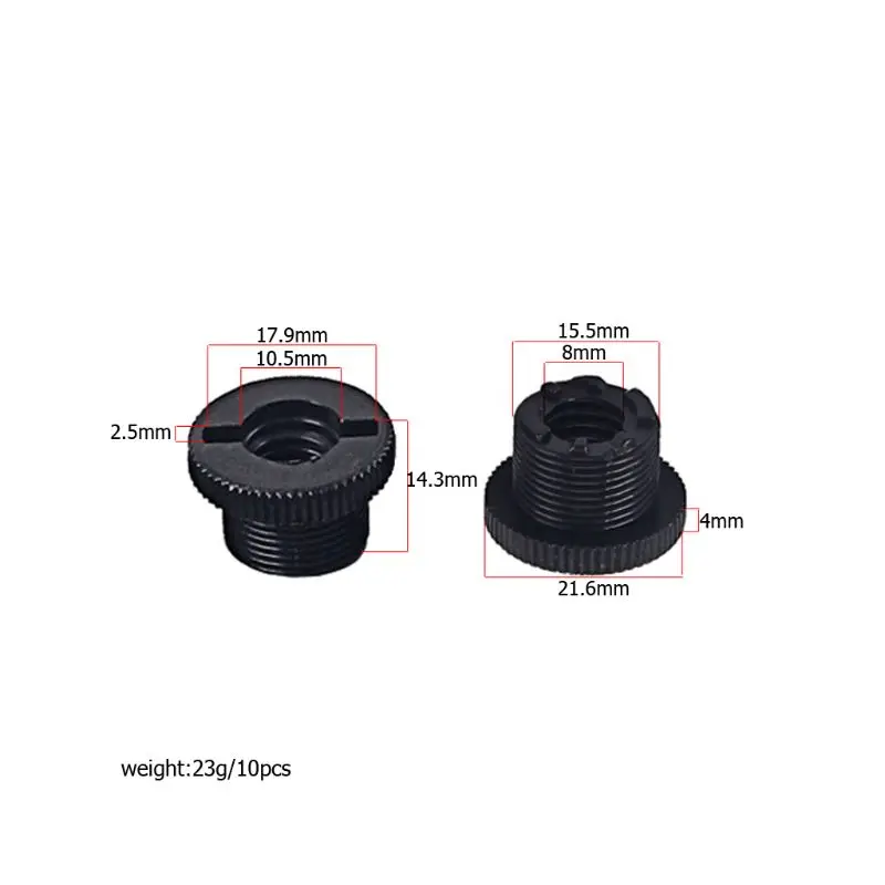 10 шт Micphone Stand Adapter 5/8-Inch Male to 3/8-Inch Female Mic винт пластик