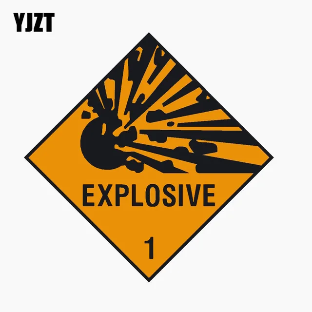 yjzt 10cm 10cm explosive warning notice warning mark personality car warningnotice com