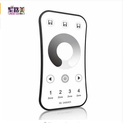 

DC5V 24V 36V Wireless R6+V1 2.4G 4-Zone RF Wireless Touch LED Dimmer Controller for For 5050 3528 Single color Led Strip Light