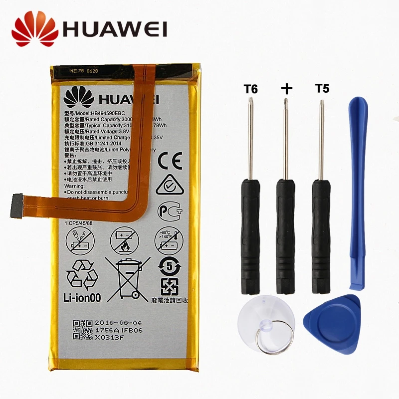 

Huawei Original Replacement Battery HB494590EBC For Huawei Honor 7 Glory PLK-TL01H ATH-AL00 PLK-AL10 Phone Battery 3000mAh