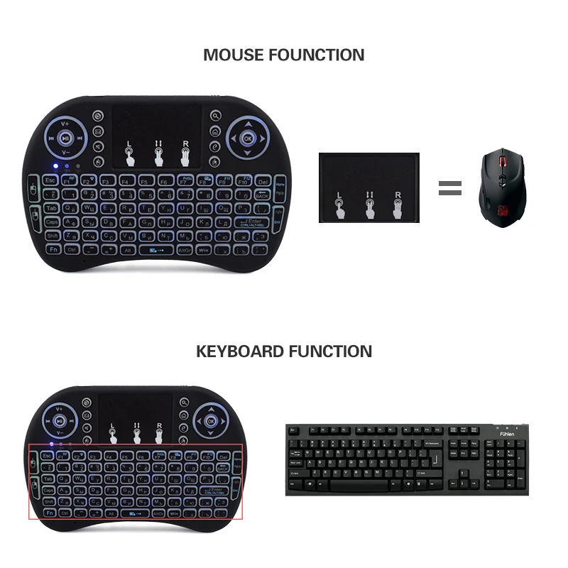  DATA FROG Keyboard I8 2.4G Wireless Gamepad Keyboard for Xbox 360 For Sony PS3 For Android TV Box P