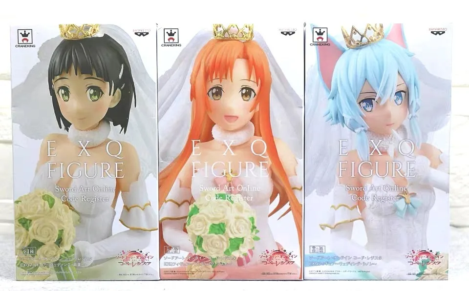 

one pc original EXQ SAO sword art online Alice Wedding Dress model figure