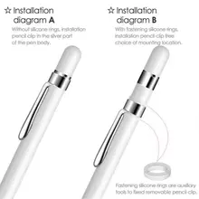 Стилус ручка клип съемные силиконовые кольца комплект Замена аксессуары для Apple Pencil T3LB