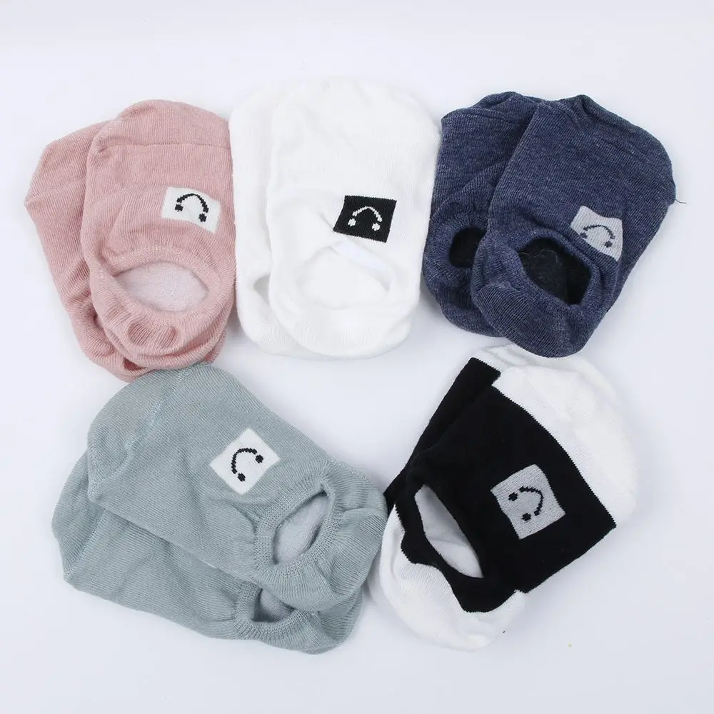

Women Cotton Socks Smile Face Ankle Socks Short Cute Casual Female Girl invisible no show socks dropshipping