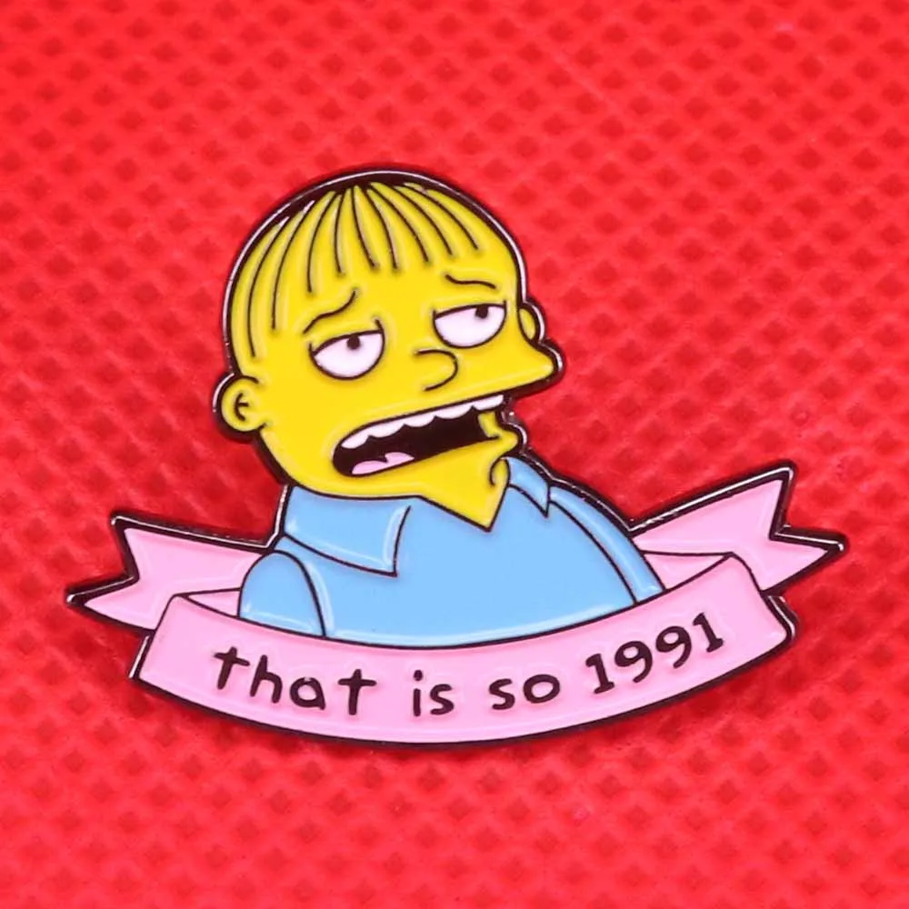 Эмалированная булавка Simpsons that is so 1991 значок Ральфа вигжма милая мультяшная брошь