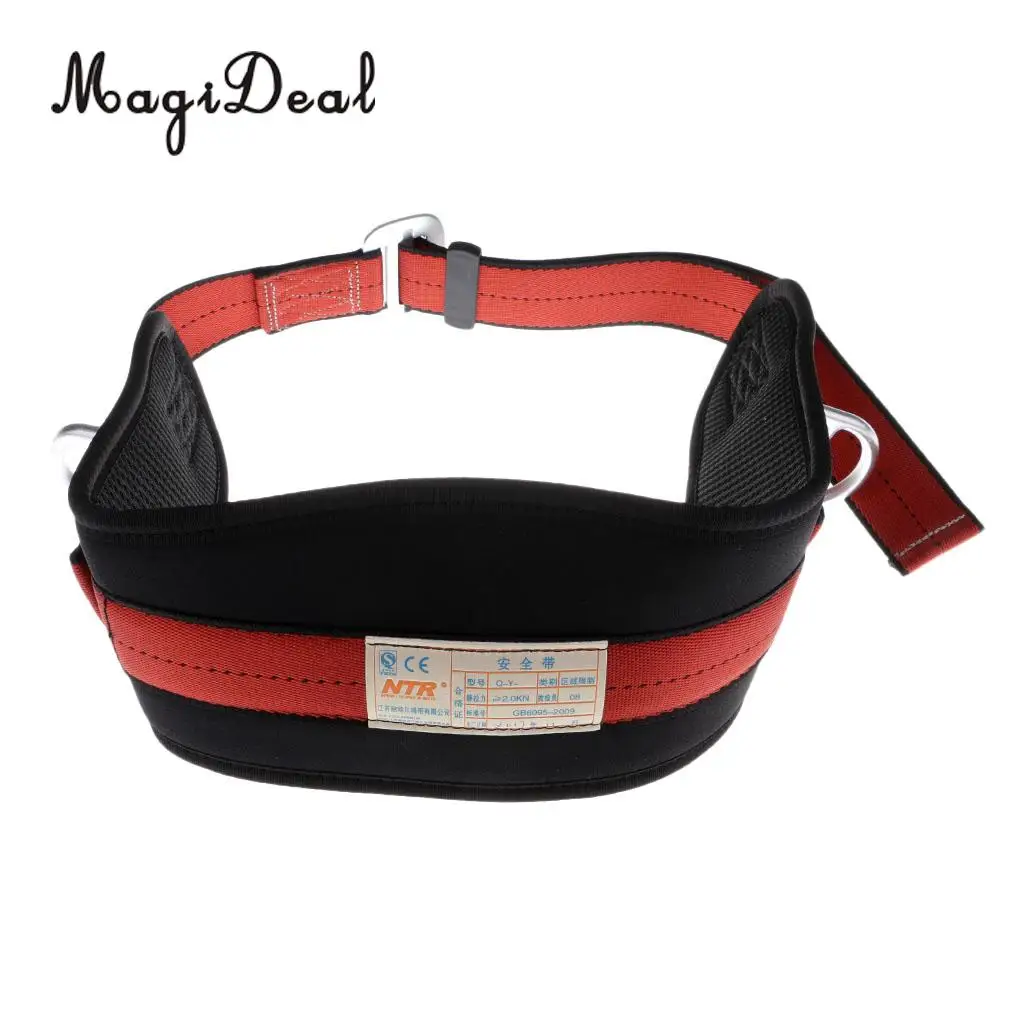 

MagiDeal Lightweight Polyester Climbing Safety Body Waist Harness & Hip Pad and 2 Side D Rings for Outdoor Rappelling Rescue Acc