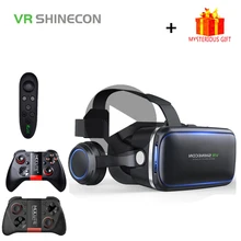 VR Shinecon 6,0 шлем 3D очки виртуальной реальности Гарнитура для iPhone Android смартфон очки Len Lunette
