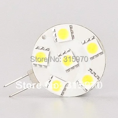 6 светодиодный SMD 5050 G4 Светодиодный светильник с круглой панелью, 1 Вт, белый и теплый белый, сменный галоген, 15 Вт, 12 В постоянного тока, 20 шт./лот