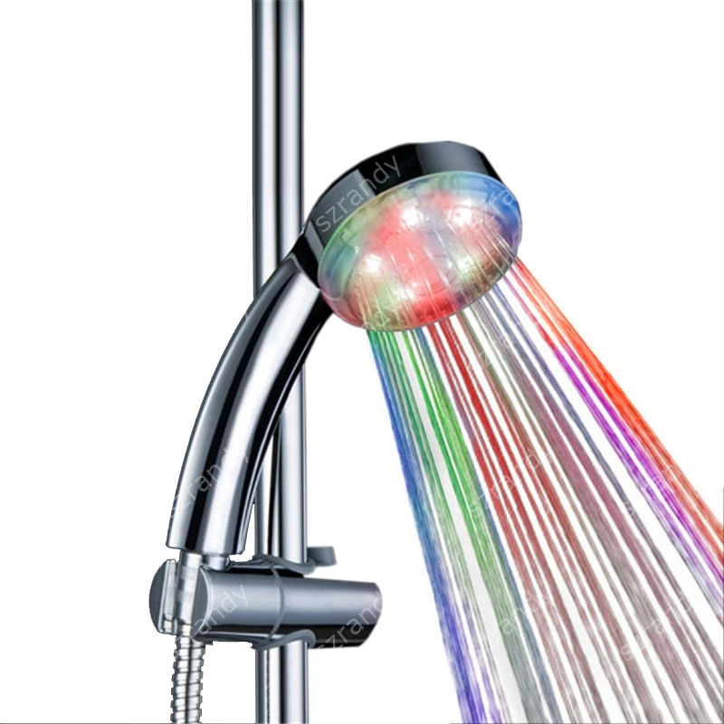 

LD8008-A19 Colorful rainbow Handheld Shower Head in multicolor fast flashing