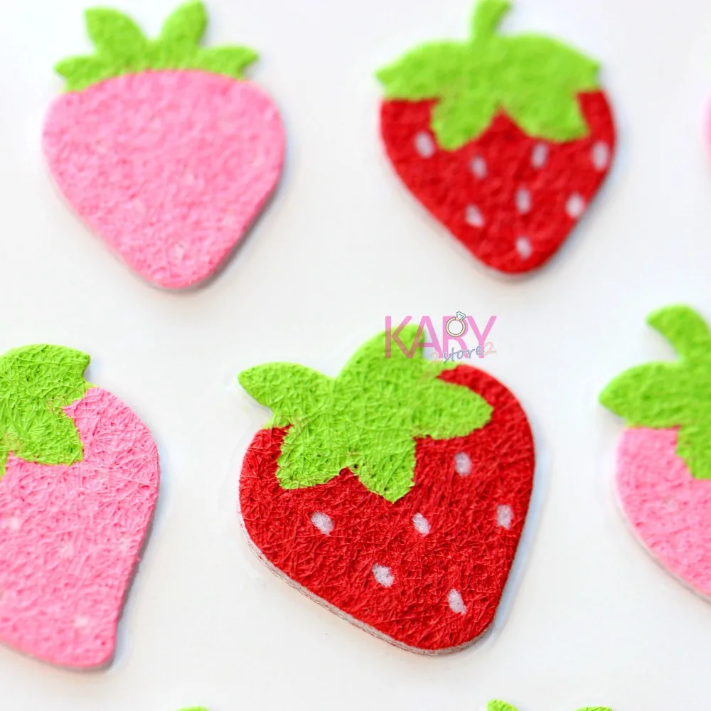 

Strawberry Fruit Bubble Sponge Stickers High Quality Scrapbooking Phone Fashion Craft Kawaii Emoji Reward Kids Toys For Children