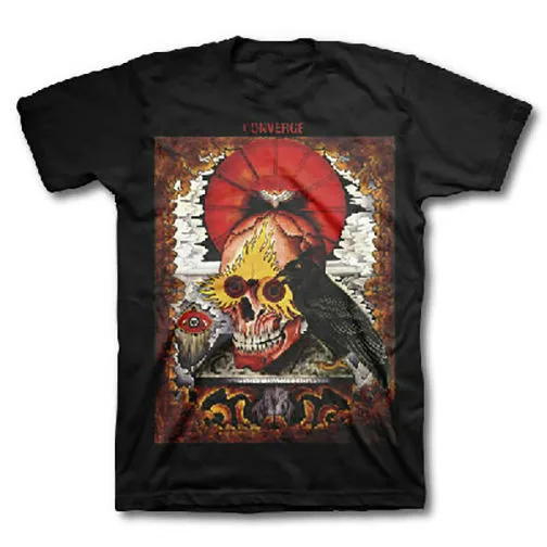 CONVERGE Skull Crow T SHIRT Brand New Official Shirt t shirt vintage | Мужская одежда