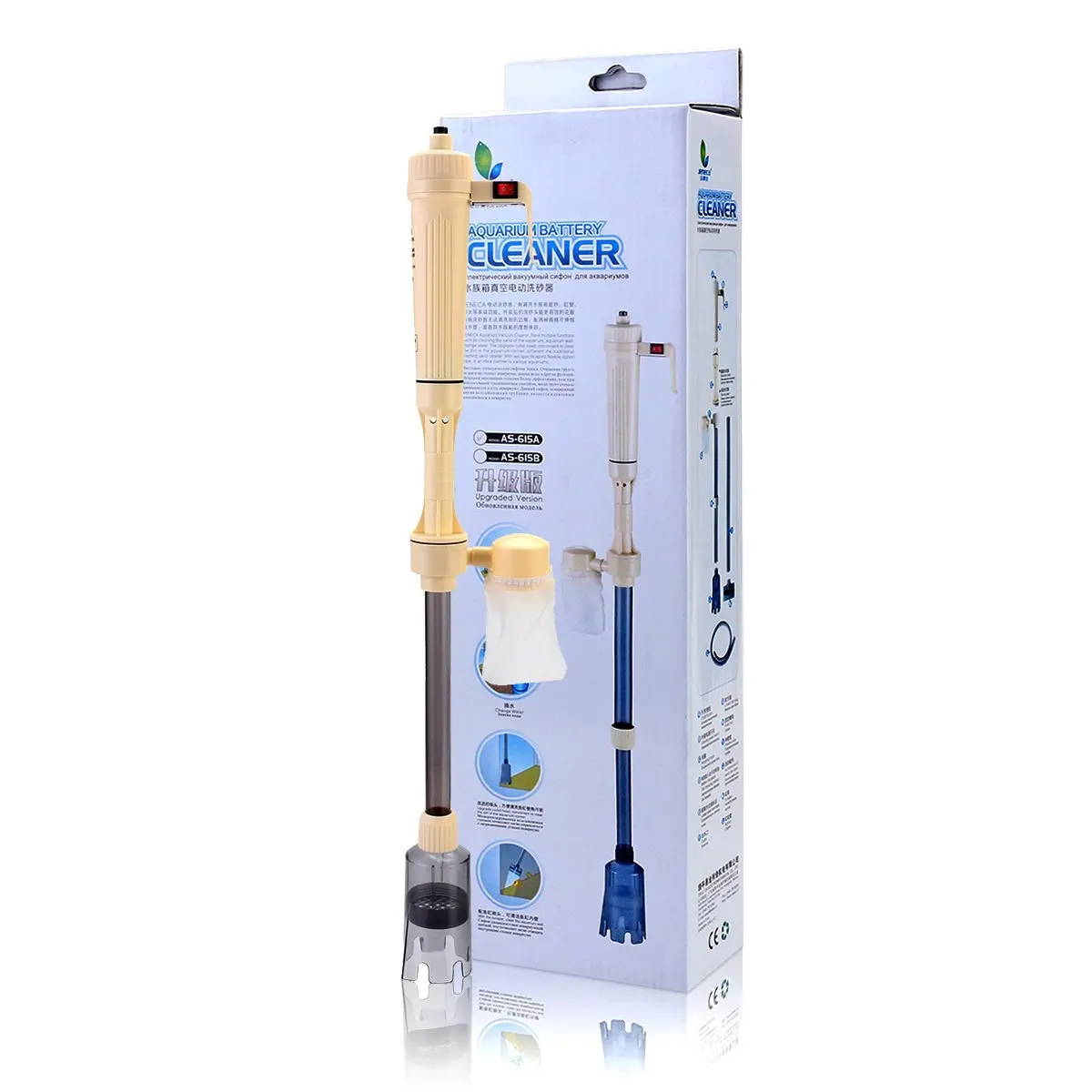 Electric Aquarium Fish Tank Vacuum Gravel Water Filter Cleaner Siphon