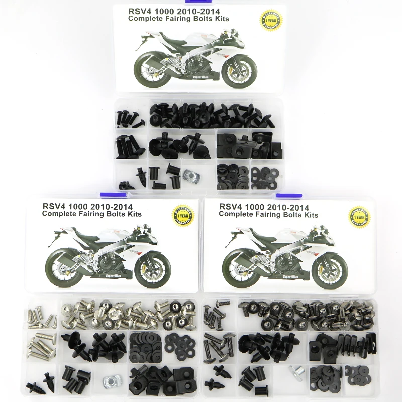 

For Aprilia RSV4 2010 2011 2012 2013 2014 Motorcycle Cowling Complete Full Fairing Bolts Kit Clips Bodywork Screws Nuts Steel