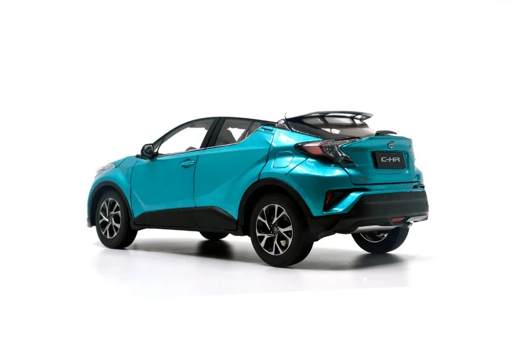 Модель Paudi 1/18 1:18 Масштаб Toyota C-HR CHR сине-белый внедорожник литой модельный автомобиль игрушка, модель автомобиля двери открытые