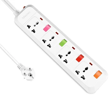 

Extension Electrical Socket individual switch power strip EU Plugs international universal travel Adaptors with 2m Cord cable