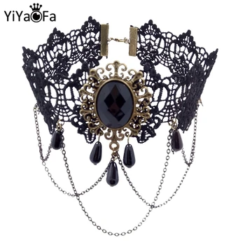 YiYaoFa Vintage Choker Necklace Gothic Jewelry Necklaces & Pendants False Collar Statement Necklace for Women Accessories