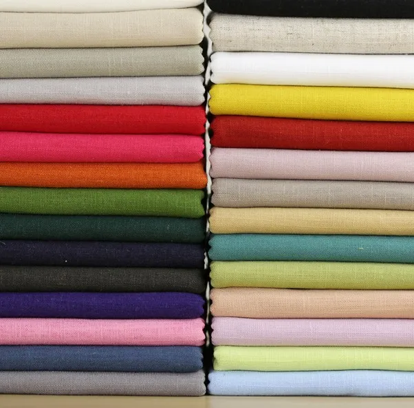 DIY sewing fabric 2015 Solid color cotton linen fabrics meter sewing