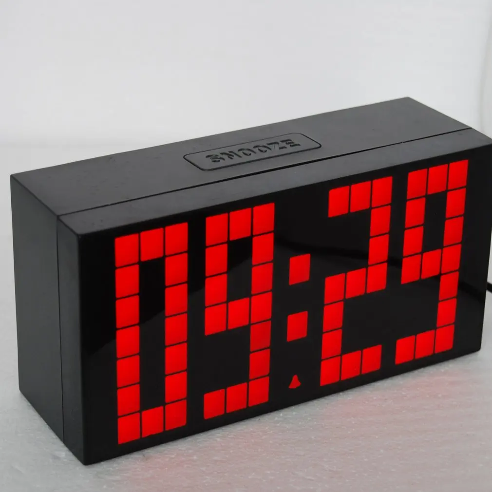

Digital Mute LED Alarm Clock With Week Snooze Thermometer Electronic Calendar