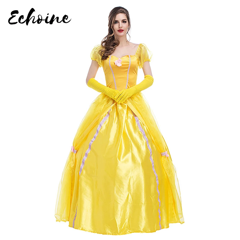 Echoine Yellow Fantasias Beauty Beast Belle Princess Dress Adult Fancy Party Christmas Halloween Dress Cosplay Costume Outfits Holidays Costumes Aliexpress Echoine Yellow Fantasias Beauty Beast Belle Princess Dress Adult Fancy Party Christmas Halloween Dress Cosplay Costume Outfits Holidays Costumes Aliexpress