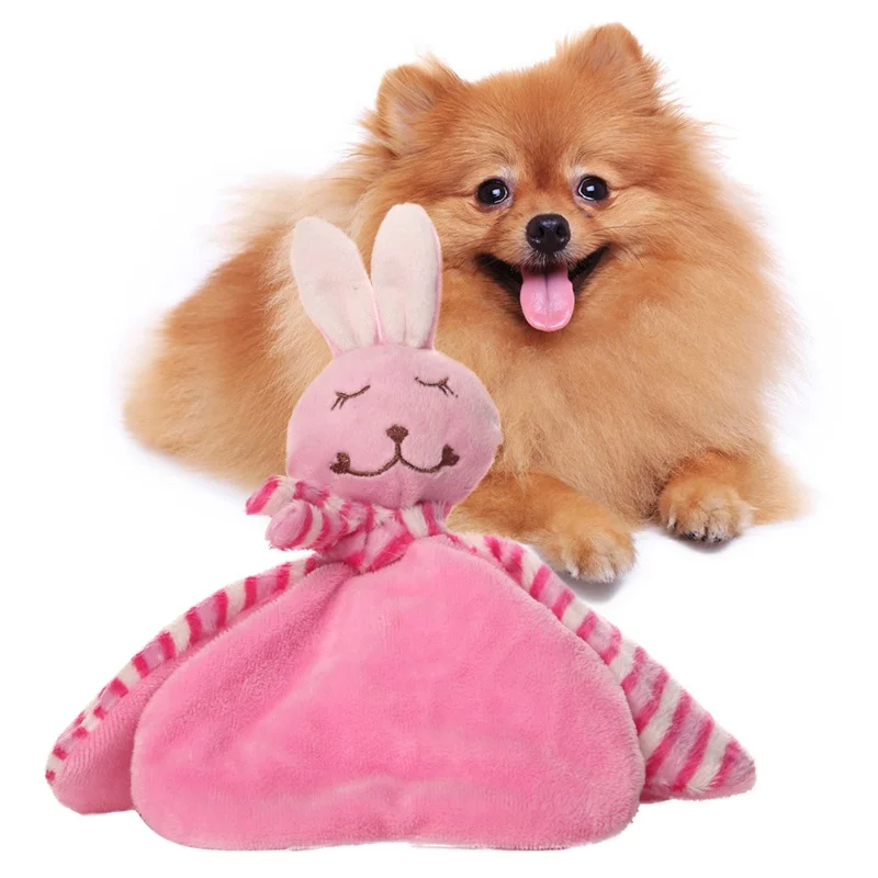 Игрушки для домашних животных 100% натуральный хлопок плюшевые жевательные игрушки для собак Милый Кролик Утка Форма укус-устойчивая
