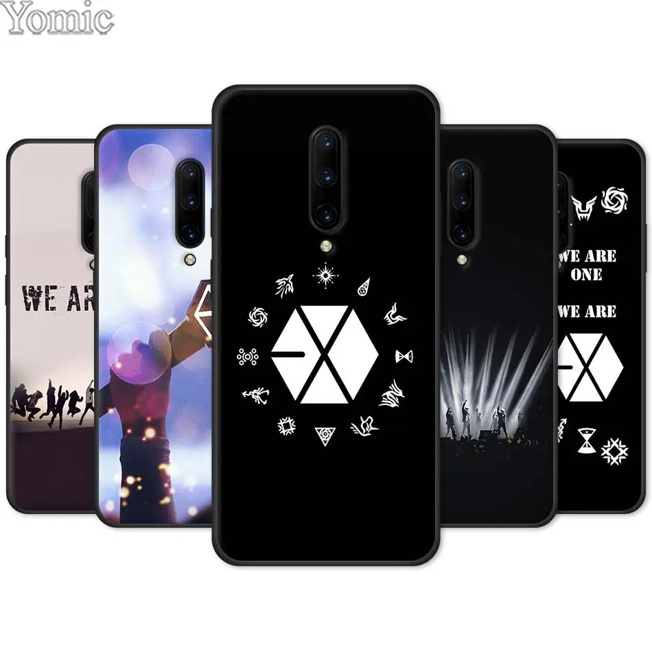 EXO band k pop kpop Black Case for font b Oneplus b font font b 7