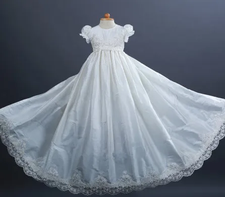 

Actual Photos 2018 New Baby Girls Christening Gown Lace Beaded Long Baby Infant Baptism Dress Any Size
