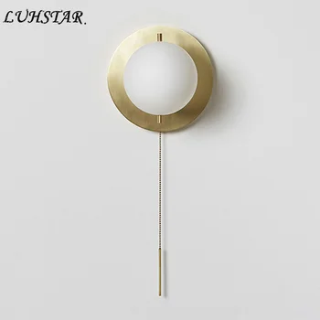 

Nordic Modern Led Wall Lamp Gold Metal Glass Ball Lustre Wall Scones Indoor Lighting Lamparas Fixture Mirror Light Bedroom Lamp