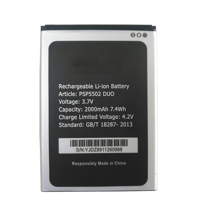 

NEW 2000mAh PSP5502 DUO Battery for Prestigio Muze A5 / Wize N3 PSP5502 PSP3507 PSP3507 DUO Cell Phone Batteries Replacement