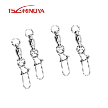 

TSURINOYA 10Pcs 0# 1# 2# Stainless Steel Fishing Swivels Fishing Connector PinSnap Solid High Speed Swivel Rings Pesca Acesorios