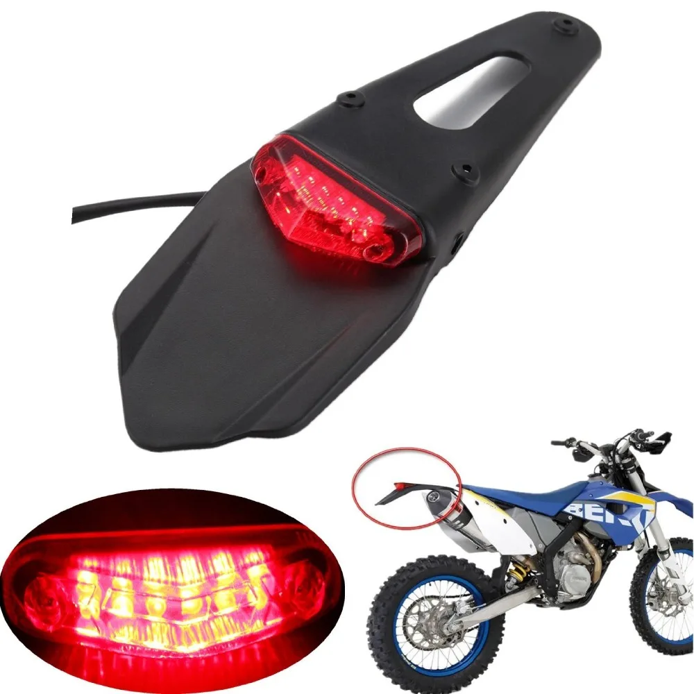 GOLDRUNWAY Rear Fender LED Brake Tail Light Lamp W/ Bracket for Off