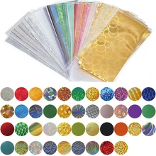 42 листа 35 см* 4 см Разноцветные Фольга для переноса ногтей, полное покрытие для ногтей, наклейки для рукоделия, блестящие 3D украшения для ногтей WY345